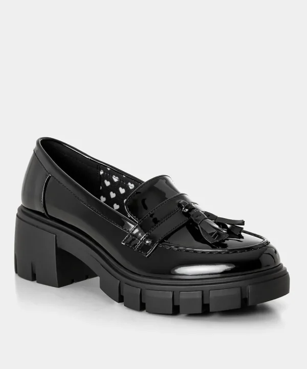 Shop Joe Browns Manor Road Chunky Loafers Black