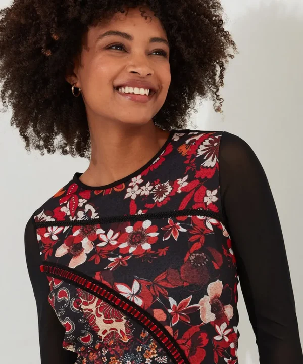 Clearance Joe Browns Marcie Cutabout Mesh Top Orange