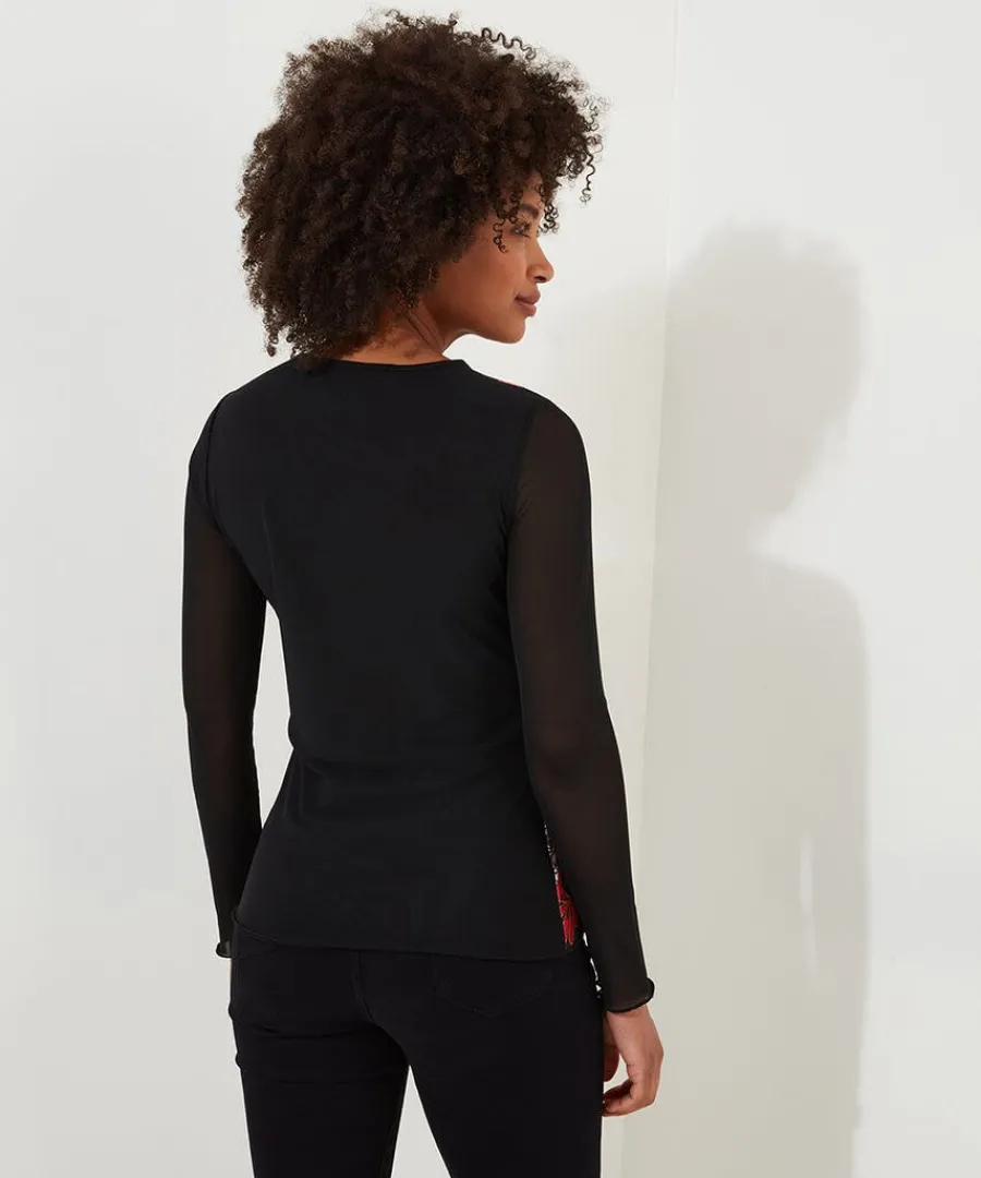 marcie_cutabout_mesh_top_4.webp Clearance Joe Browns Marcie Cutabout Mesh Top Orange
