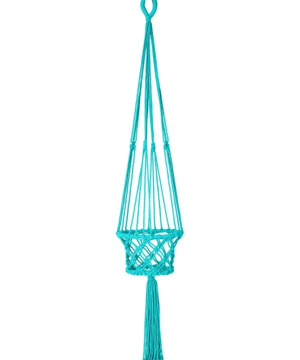 Outlet Joe Browns Marvellous Macrame Hanging Planter Teal / Yellow