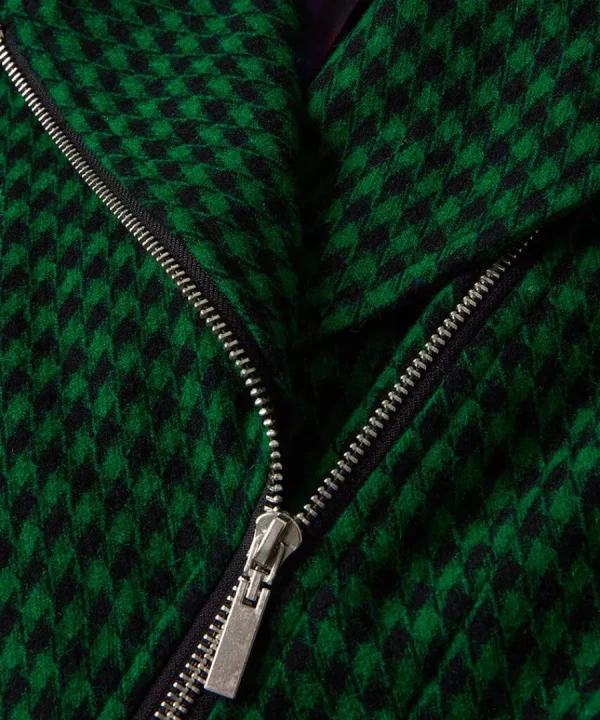Online Joe Browns Meg Dogstooth Biker Jacket Green