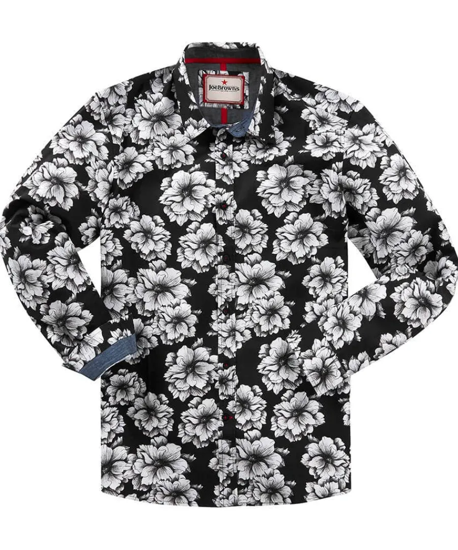 monochrome_floral_shirt_0.webp Shop Joe Browns Monochrome Floral Shirt White