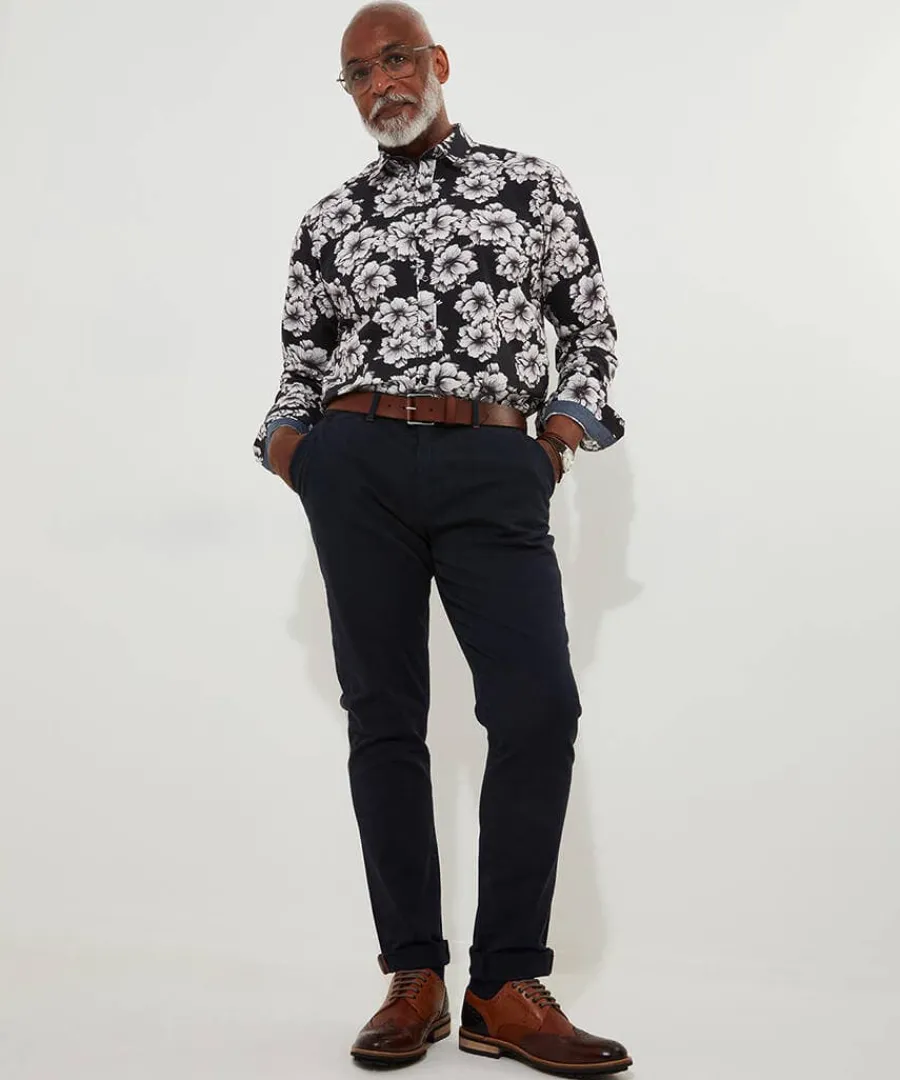 monochrome_floral_shirt_1.webp Shop Joe Browns Monochrome Floral Shirt White