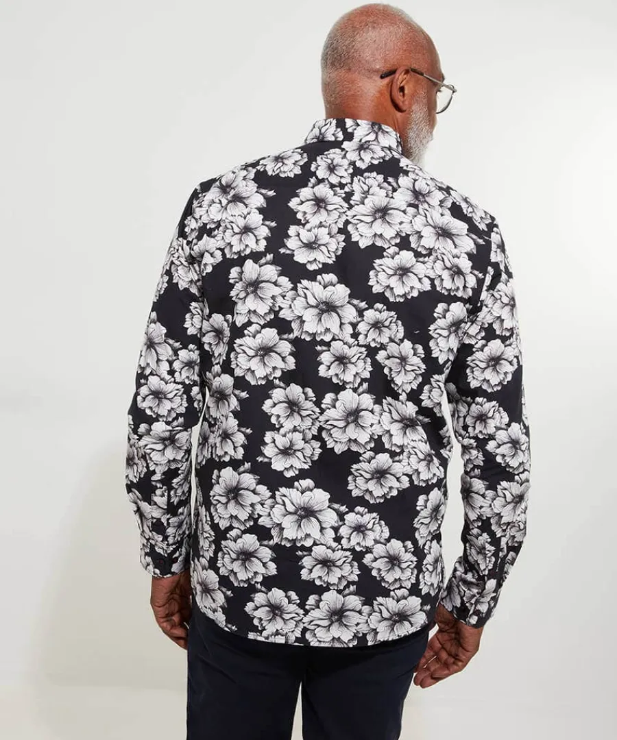 monochrome_floral_shirt_3.webp Shop Joe Browns Monochrome Floral Shirt White