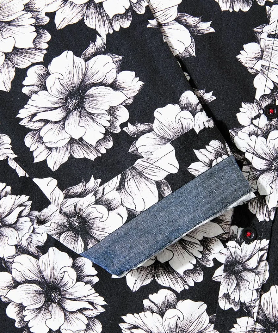 monochrome_floral_shirt_5.webp Shop Joe Browns Monochrome Floral Shirt White