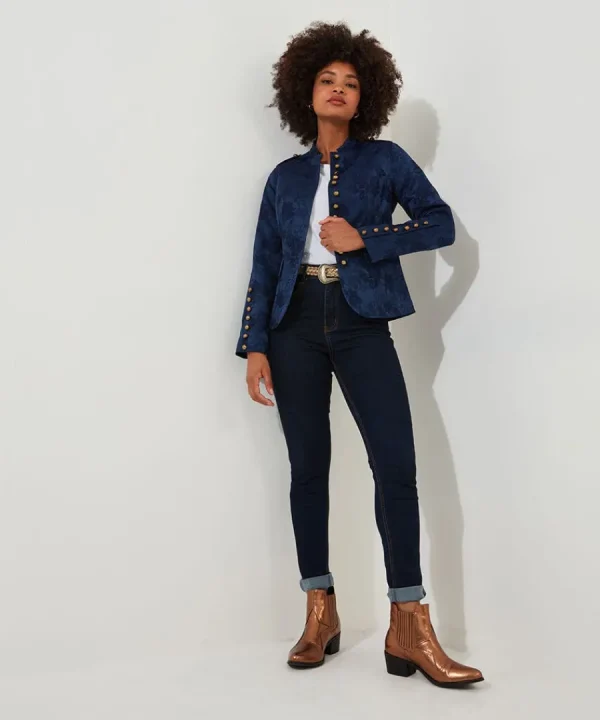 Cheap Joe Browns Must Have Military Jacquard Jacket Blue