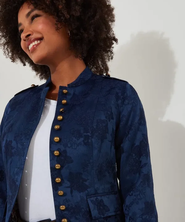 Cheap Joe Browns Must Have Military Jacquard Jacket Blue