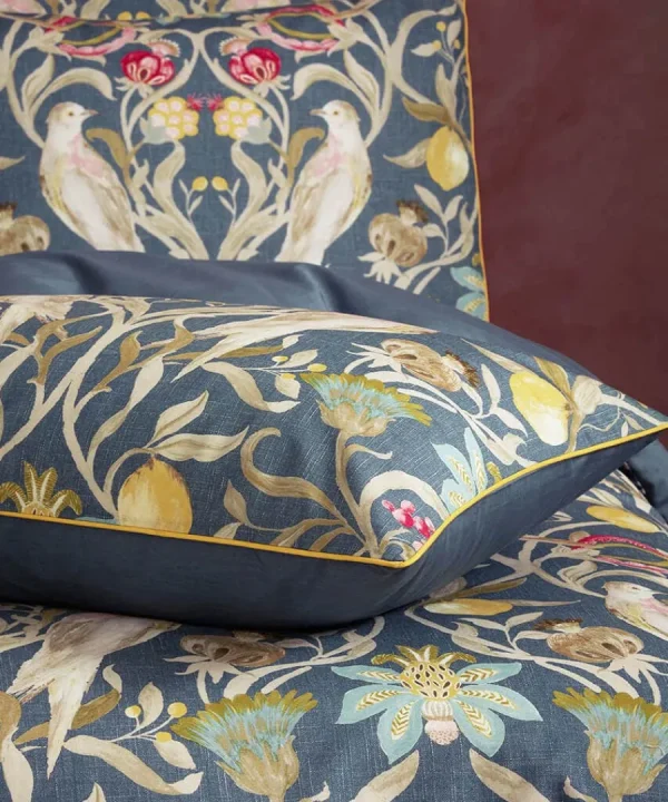 Clearance Joe Browns Song Bird 100% Cotton Sateen Duvet Set Navy