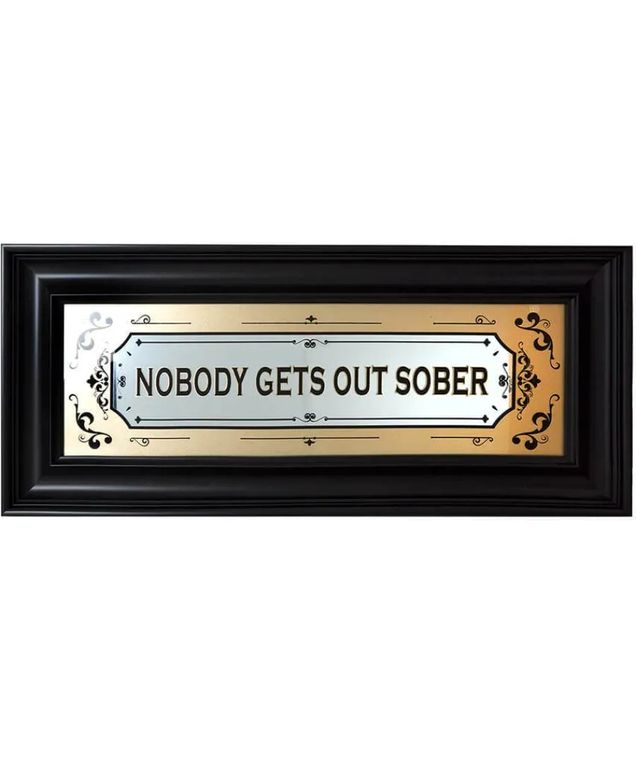 nobody_gets_out_sober_fra_0.webp Fashion Joe Browns Nobody Gets Out Sober Framed Mirror Sign Black
