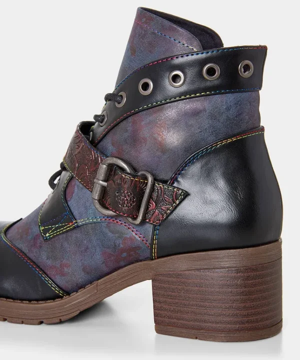 Fashion Joe Browns Northern Lights Ankle Boots Blue Multi