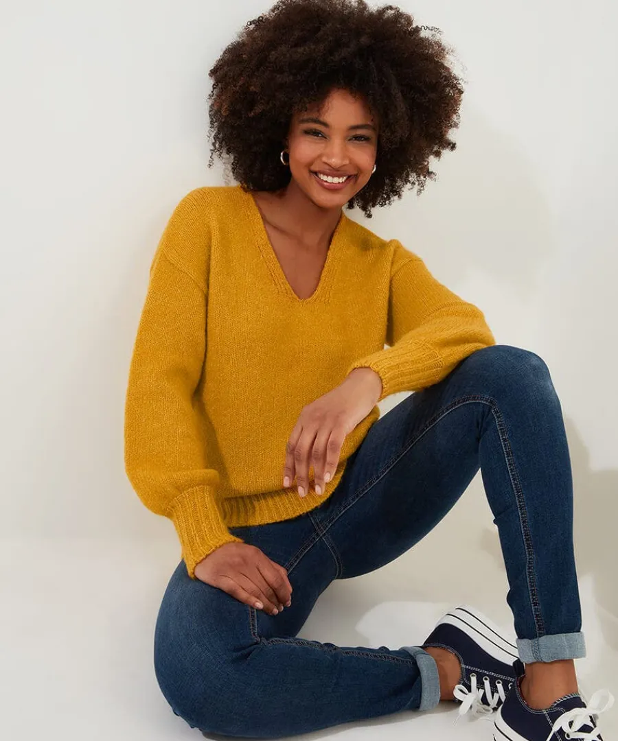 oh_so_cosy_jumper_1.webp Best Sale Joe Browns Oh So Cosy Jumper Ochre / Teal / Pink