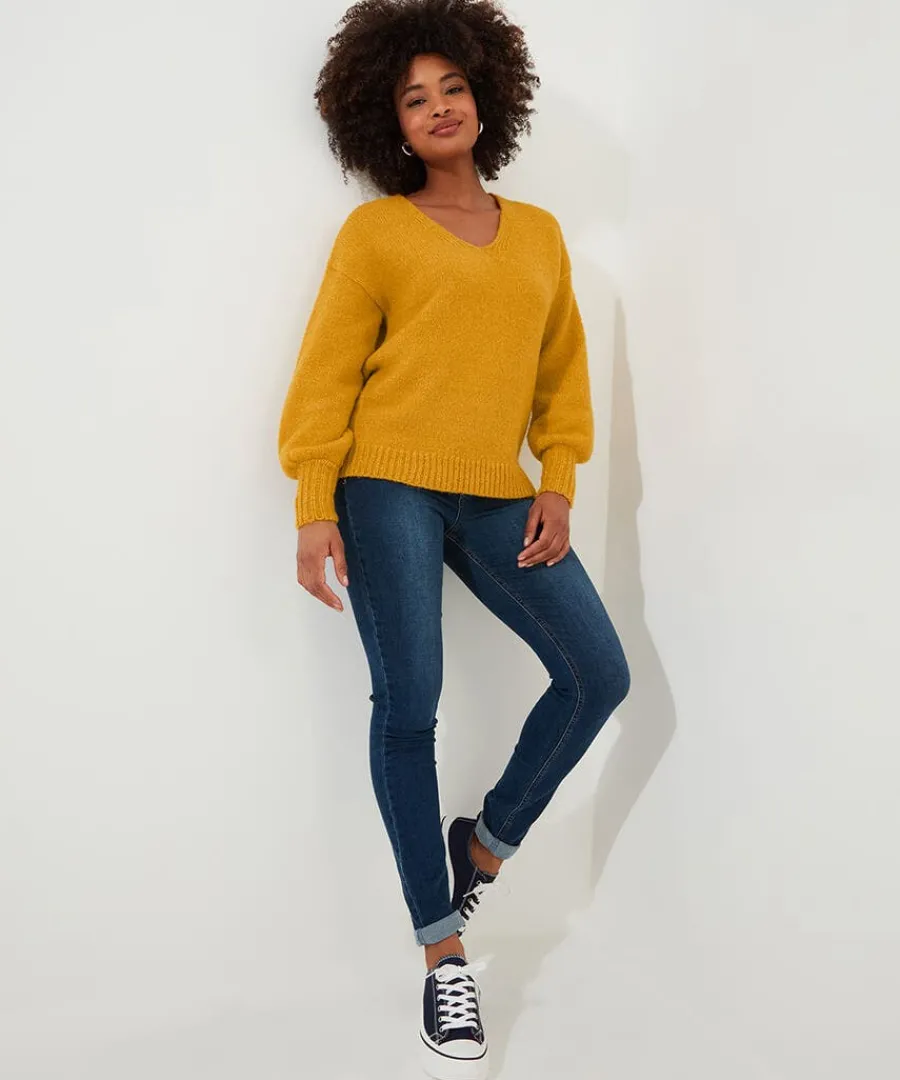 oh_so_cosy_jumper_2.webp Best Sale Joe Browns Oh So Cosy Jumper Ochre / Teal / Pink