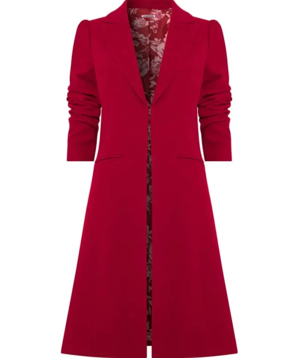 Hot Joe Browns Oh So Sophisticated Coat Red