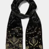 Discount Joe Browns Opulence Embroidered Velour Scarf Black/Gold