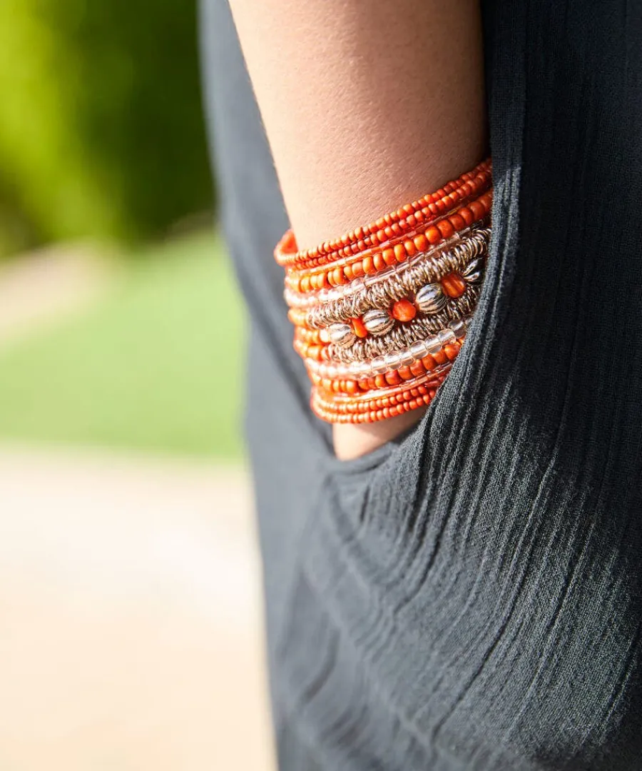 paradise_beaded_cuff_1.webp New Joe Browns Paradise Beaded Cuff Orange