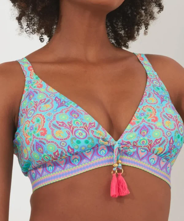 Sale Joe Browns Paradise Cove Bikini Top Blue Multi