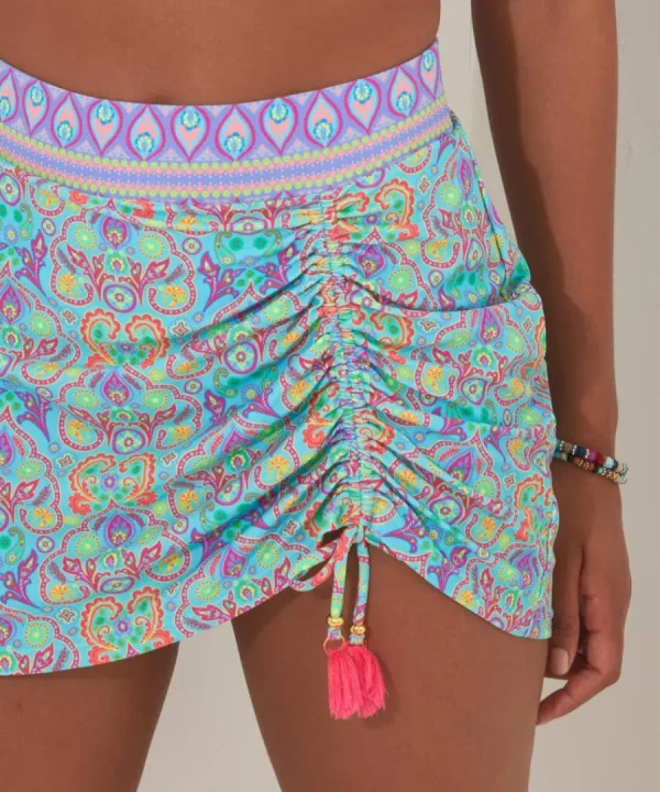 New Joe Browns Paradise Cove Swim Skirt Blue Multi
