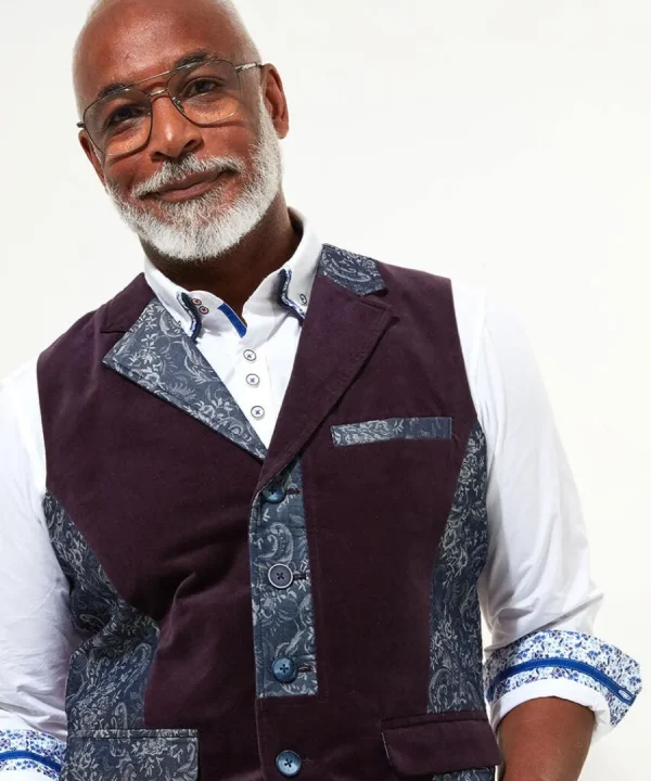 Store Joe Browns Party Jacquard Waistcoat Purple