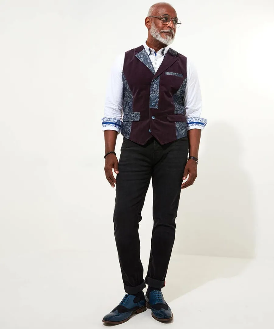 party_jacquard_waistcoat_5.webp Store Joe Browns Party Jacquard Waistcoat Purple