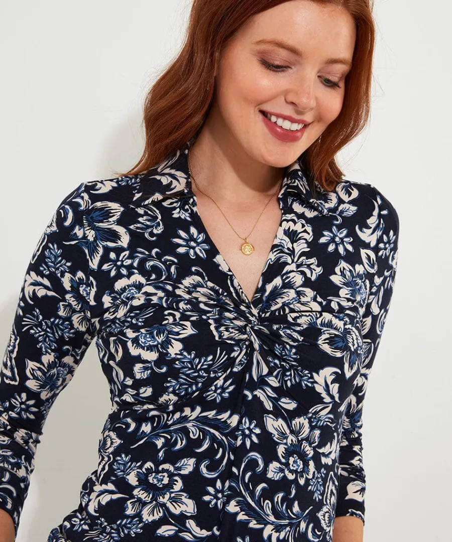 patsy_jersey_twist_front__2.webp Shop Joe Browns Patsy Jersey Twist Front Top Navy