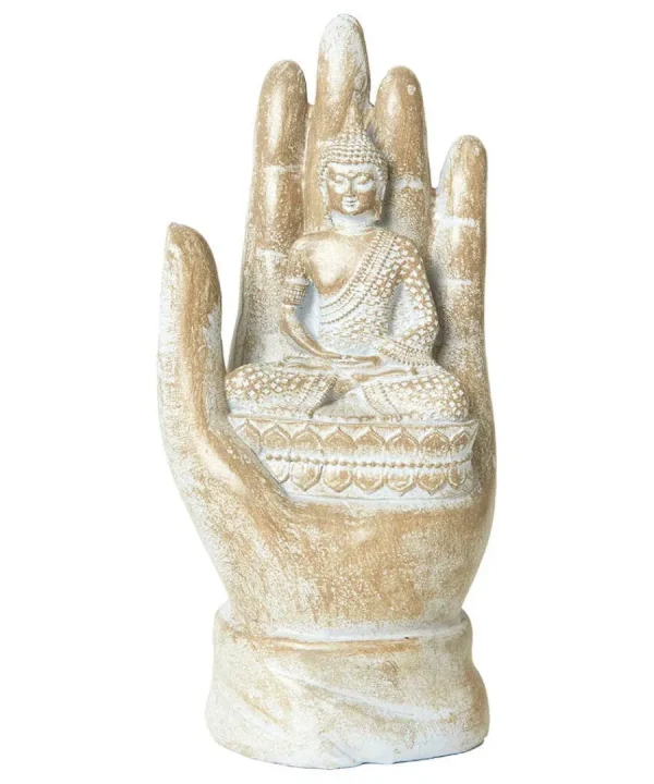 Flash Sale Joe Browns Peaceful Palm Meditating Buddha Figurine Grey