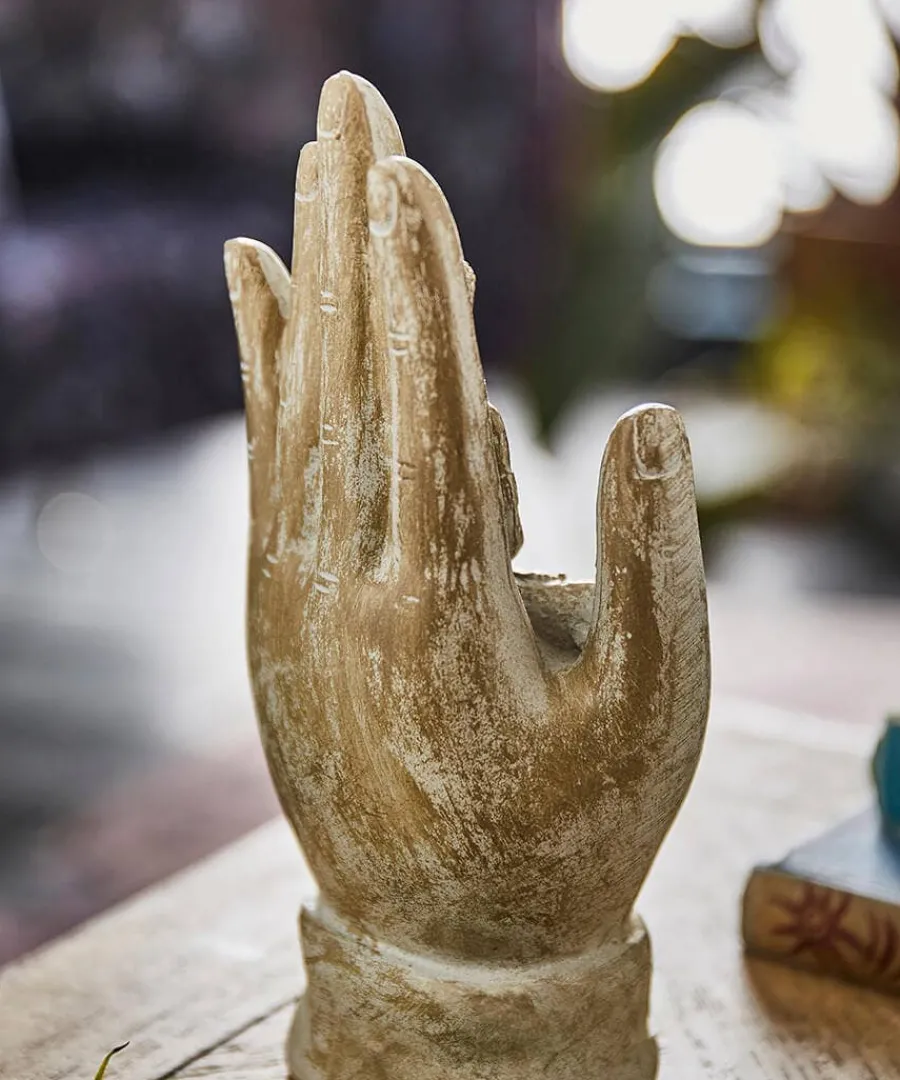 peaceful_palm_meditating__3.webp Flash Sale Joe Browns Peaceful Palm Meditating Buddha Figurine Grey