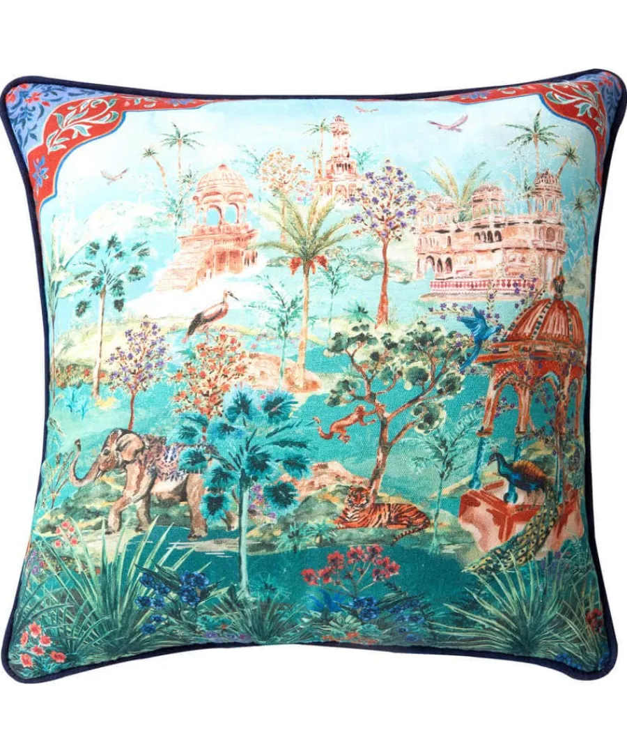 peaceful_pergola_scene_re_1.webp Online Joe Browns Peaceful Pergola Scene Reversible Cushion Blue
