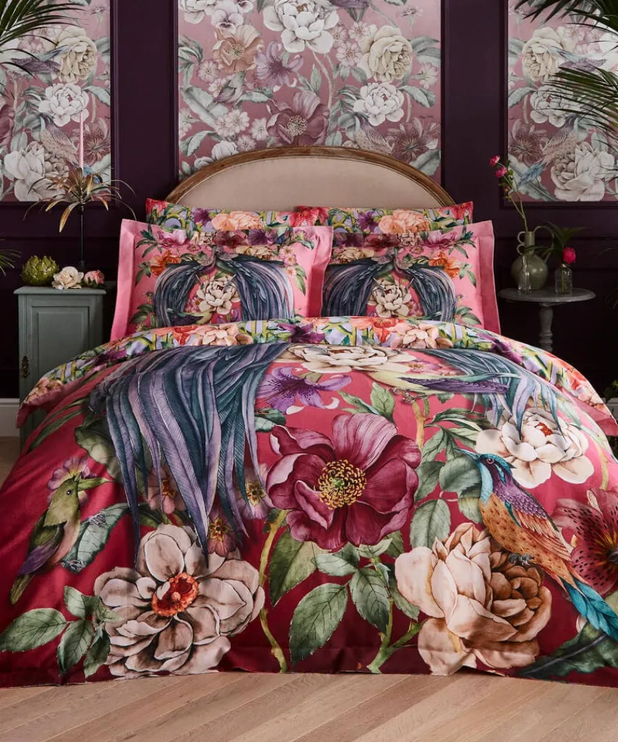 peacock_plumage_reversibl_1.webp Flash Sale Joe Browns Peacock Plumage Reversible Duvet Set Pink