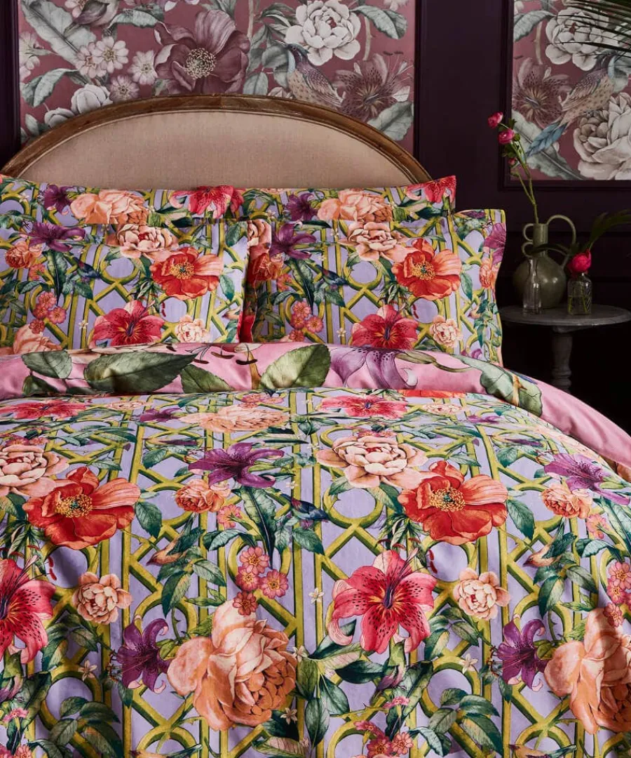 peacock_plumage_reversibl_2.webp Flash Sale Joe Browns Peacock Plumage Reversible Duvet Set Pink