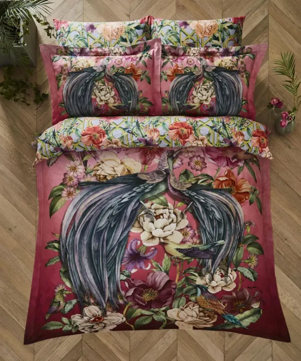 Flash Sale Joe Browns Peacock Plumage Reversible Duvet Set Pink
