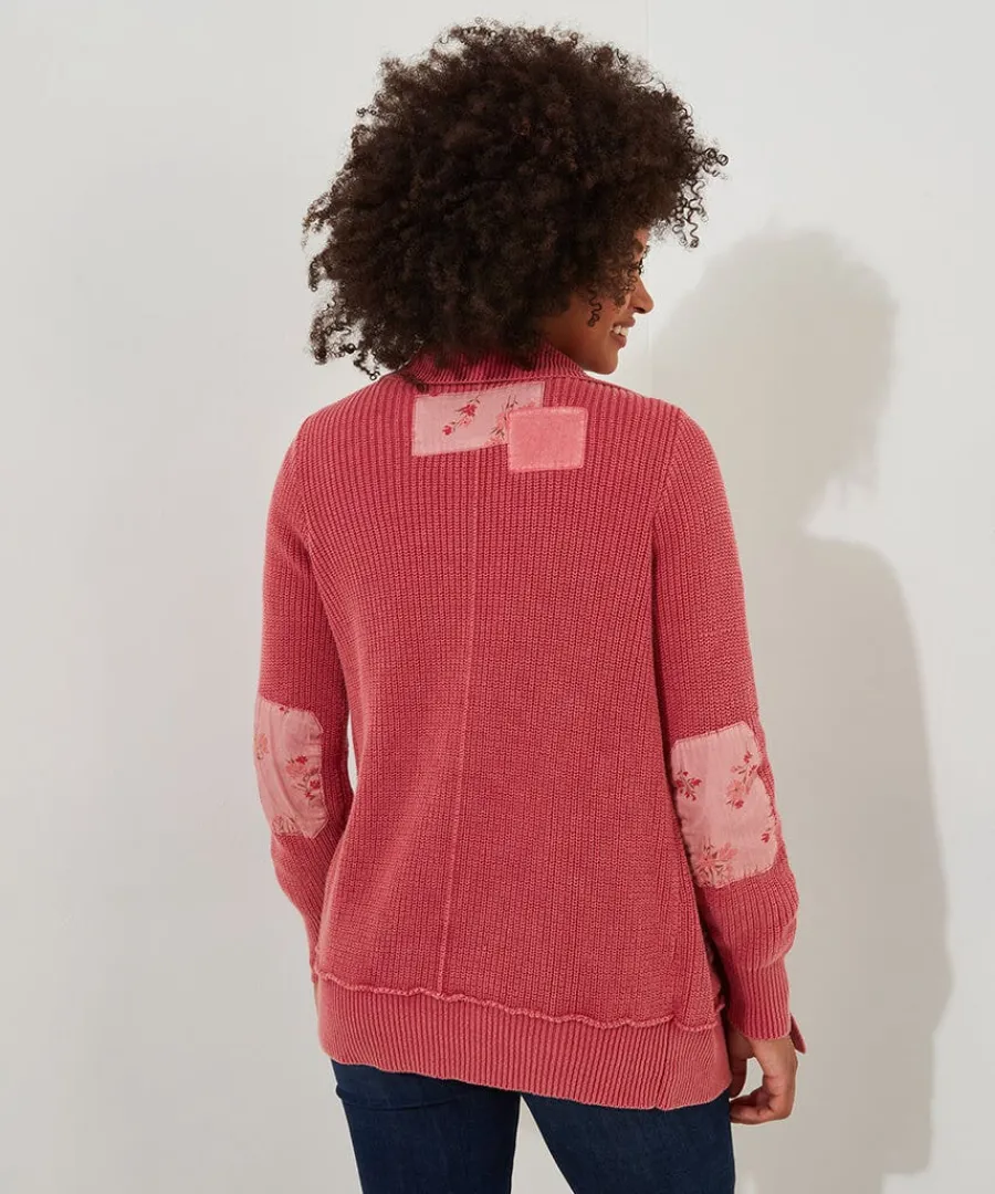 perfect_patchwork_cardiga_3.webp Clearance Joe Browns Perfect Patchwork Cardigan Pink