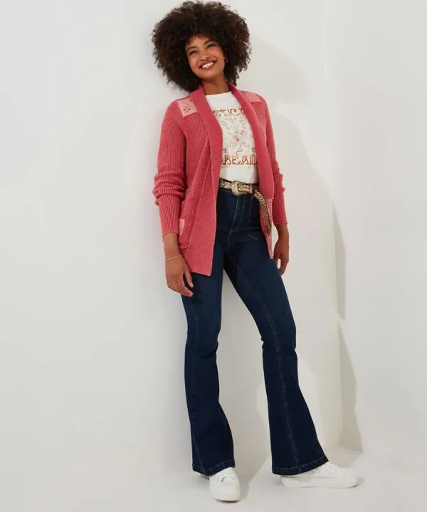 Clearance Joe Browns Perfect Patchwork Cardigan Pink