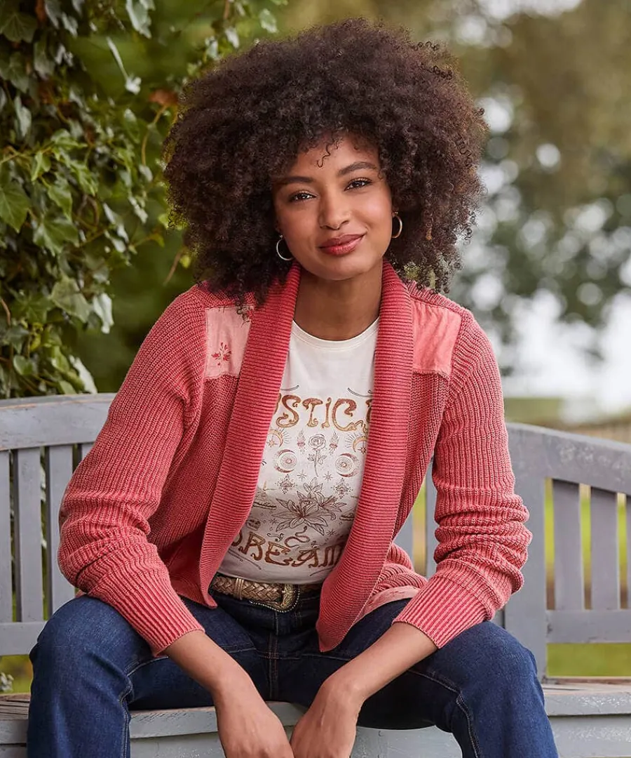 perfect_patchwork_cardiga_5.webp Clearance Joe Browns Perfect Patchwork Cardigan Pink