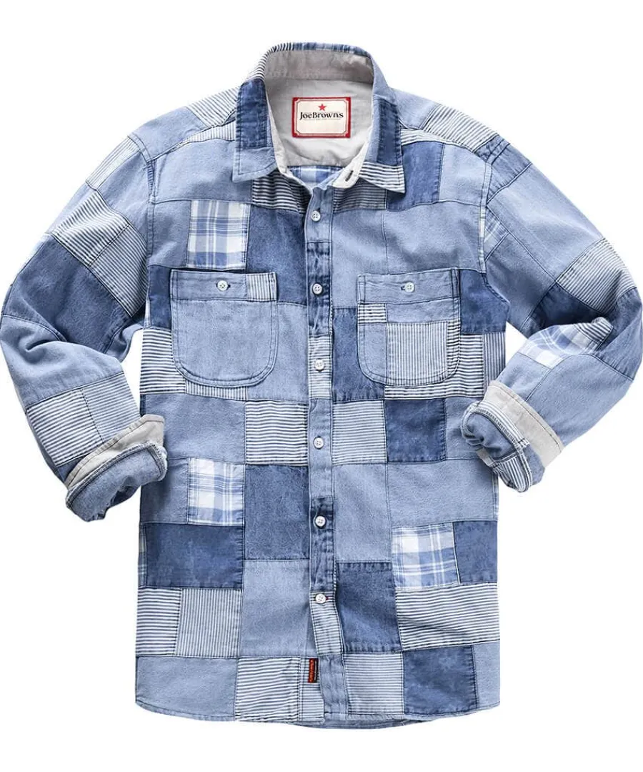 perfect_patchwork_shirt_0.webp Flash Sale Joe Browns Perfect Patchwork Shirt Blue