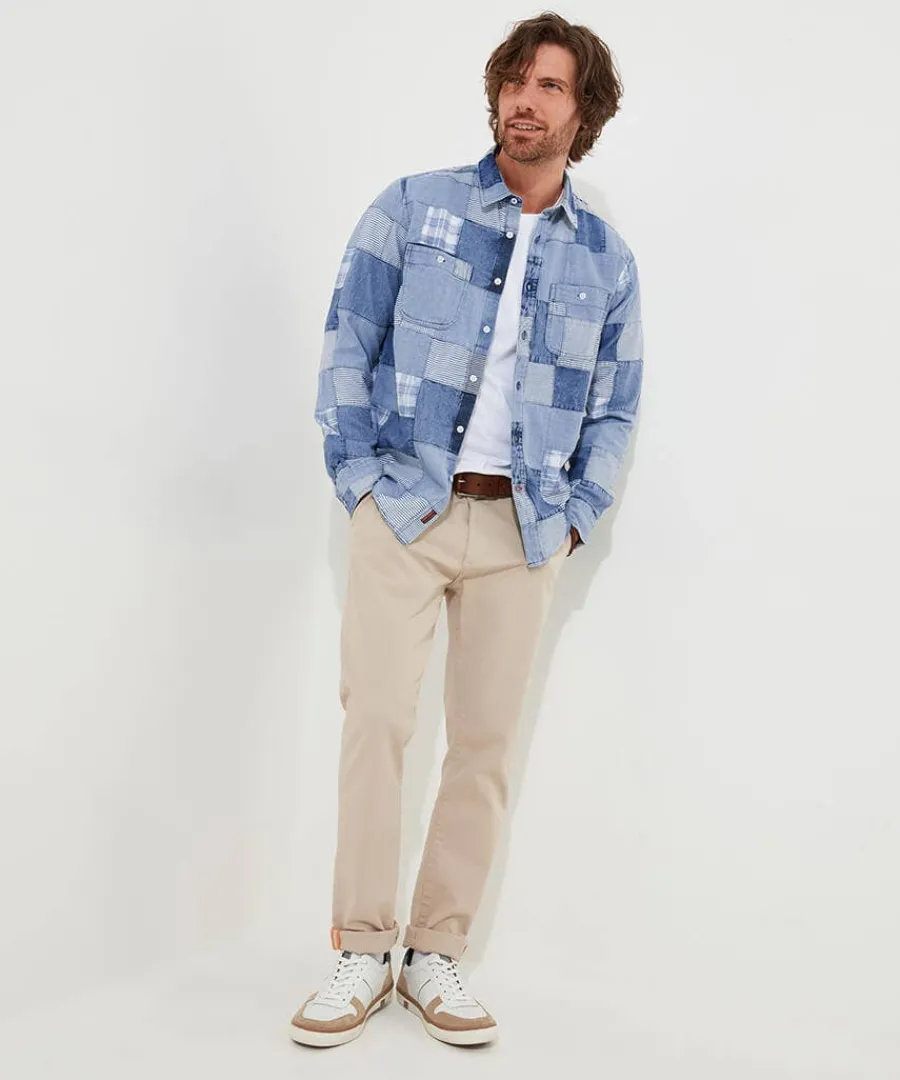 perfect_patchwork_shirt_2.webp Flash Sale Joe Browns Perfect Patchwork Shirt Blue