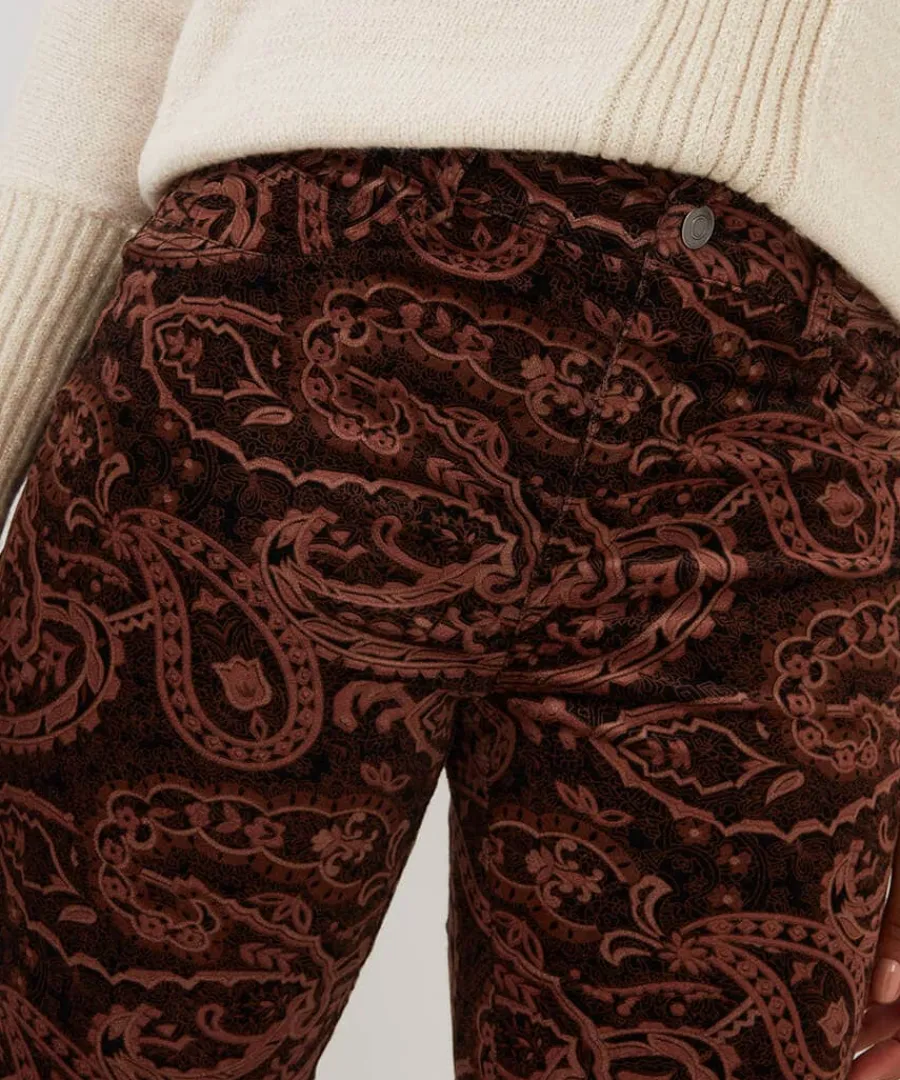 perfectly_paisley_printed_3.webp Sale Joe Browns Perfectly Paisley Printed Moleskin Trousers Brown