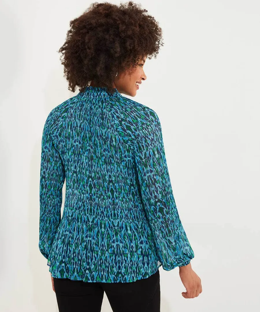 perfectly_plisse_blouse_2.webp Discount Joe Browns Perfectly Plisse Blouse Blue