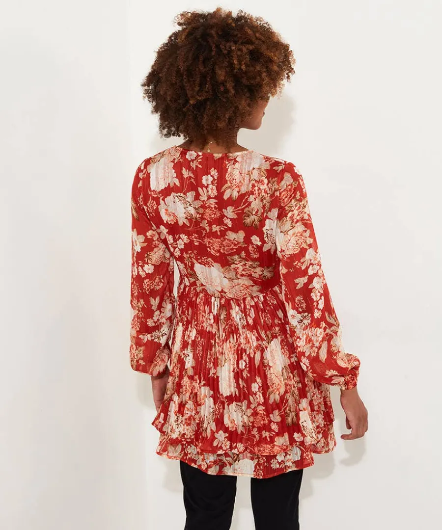 perfectly_plisse_tunic_4.webp Store Joe Browns Perfectly Plisse Tunic Burnt Orange