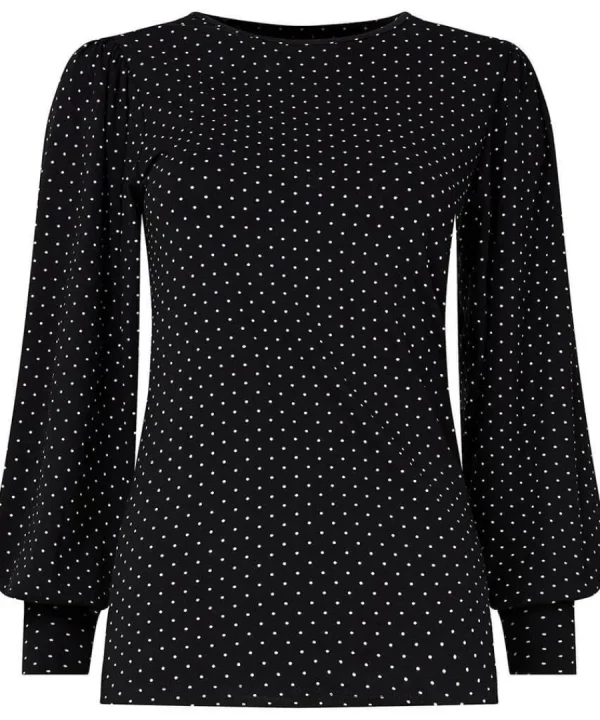 Online Joe Browns Perfectly Polka Dot Jersey Top Black