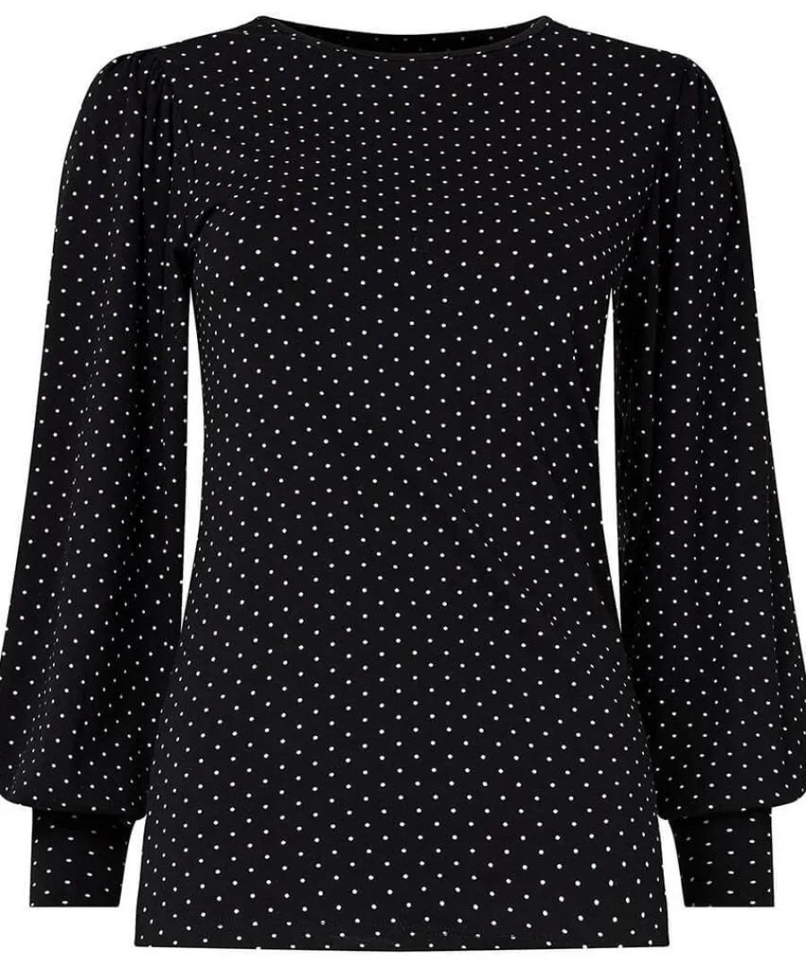 perfectly_polka_dot_jerse_0.webp Online Joe Browns Perfectly Polka Dot Jersey Top Black