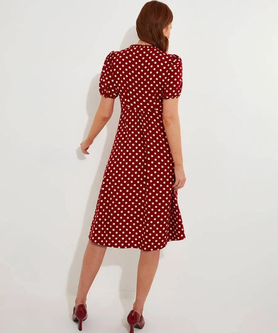 perfectly_polka_dress_3.webp Outlet Joe Browns Perfectly Polka Dress Berry