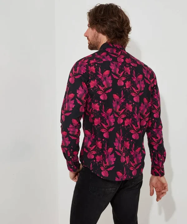 Shop Joe Browns Pink Autumn Leaves Shirt Pink / Black