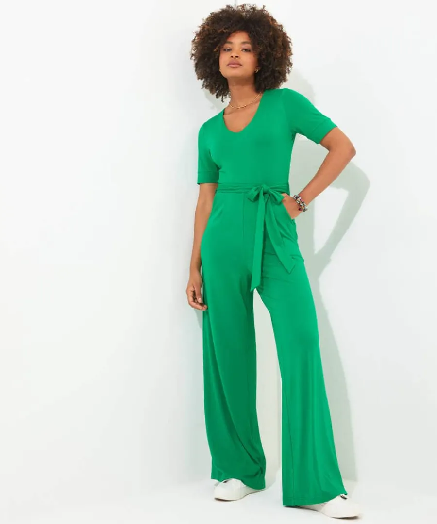 polly_jersey_jumpsuit_2.webp Outlet Joe Browns Polly Jersey Jumpsuit Green / Black
