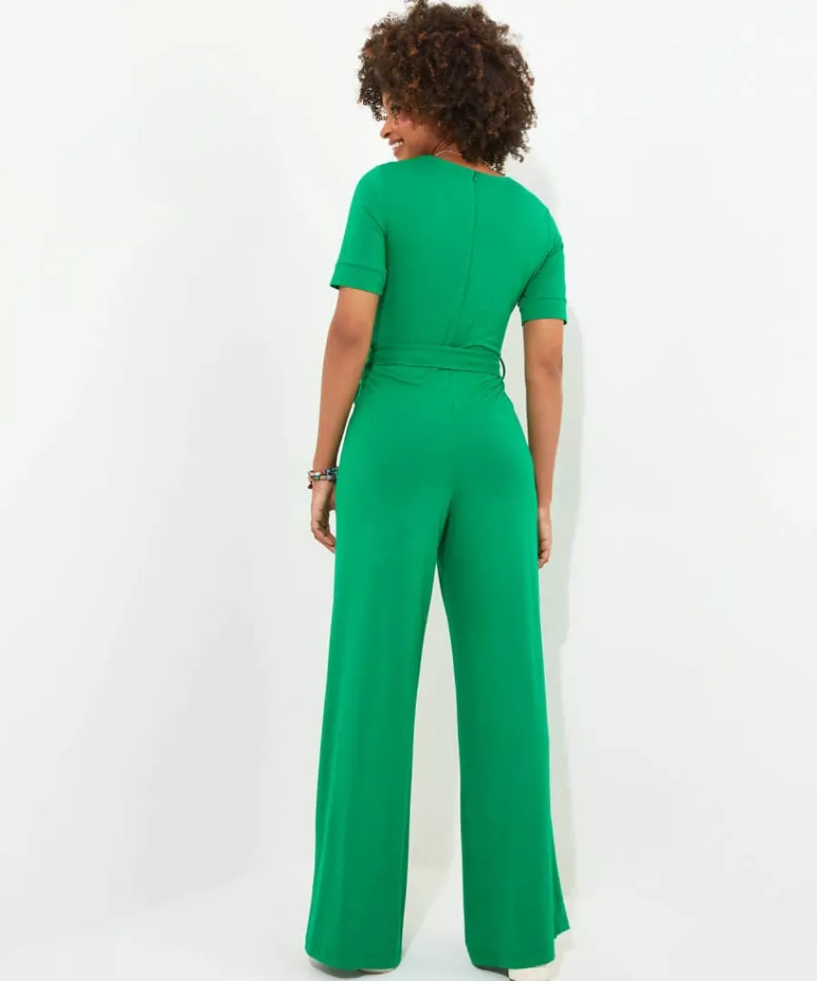 polly_jersey_jumpsuit_3.webp Outlet Joe Browns Polly Jersey Jumpsuit Green / Black