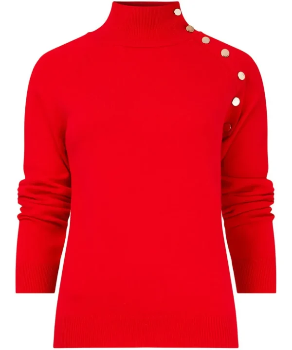 Best Joe Browns Poppy High Neck Jumper Red / Black