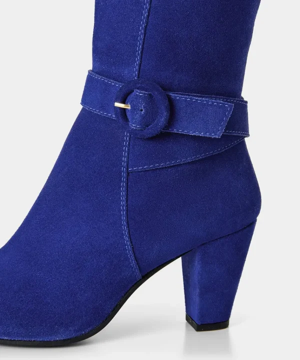 Shop Joe Browns Portobello Suede Boots Cobalt Blue