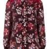 Clearance Joe Browns Prettiest Floral Blouse And Cami Aubergine