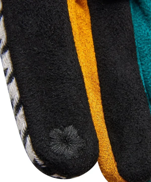 Cheap Joe Browns Racy Retro Dogtooth Gloves Black Multi