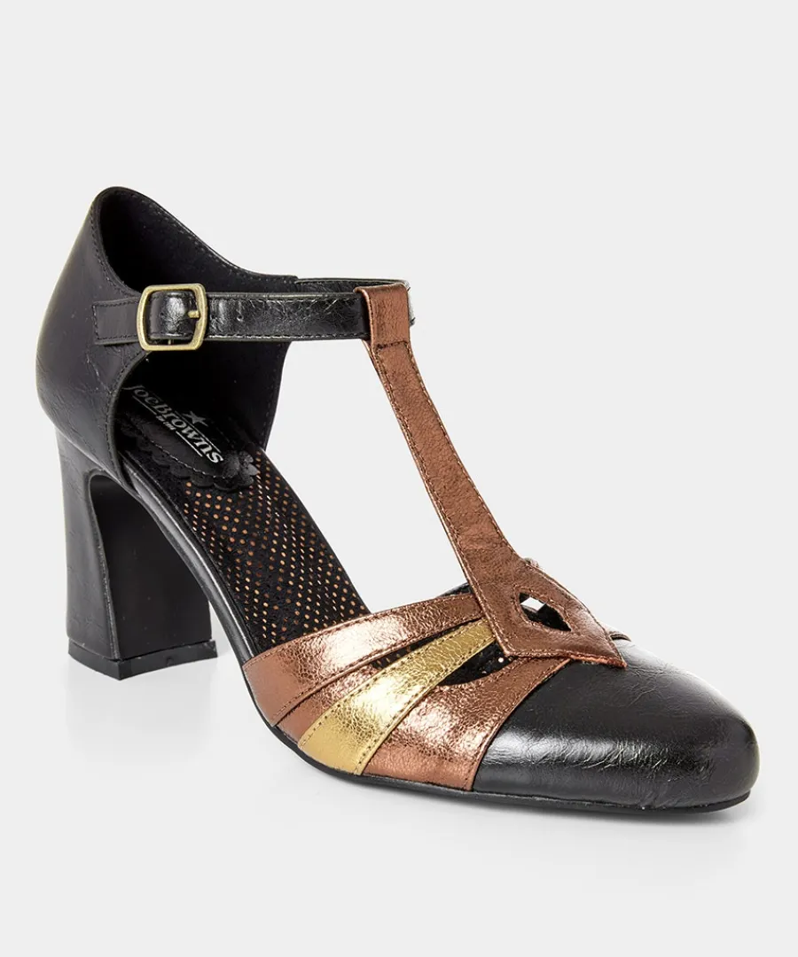 remarkable_charlotte_t_ba_1.webp Sale Joe Browns Remarkable Charlotte T Bar Shoes Black Multi