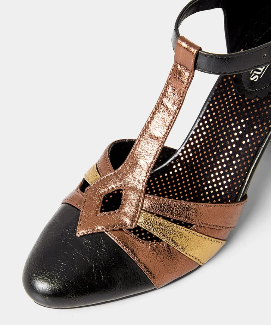 remarkable_charlotte_t_ba_3.webp Sale Joe Browns Remarkable Charlotte T Bar Shoes Black Multi